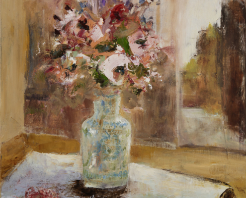 Bloemen in atelier, Annemiki Bok